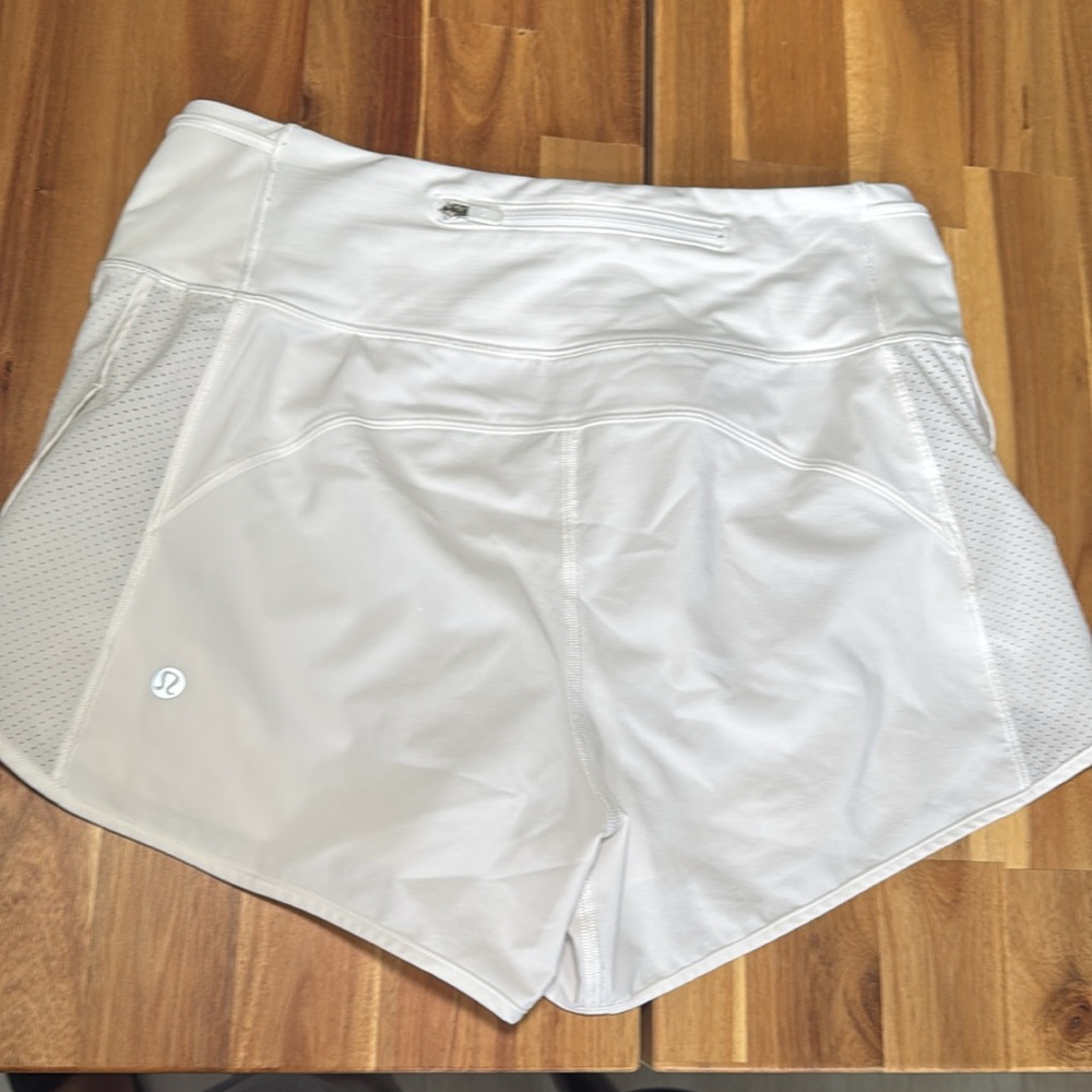 Women's White Athletic Shorts - Picture 4 of 4